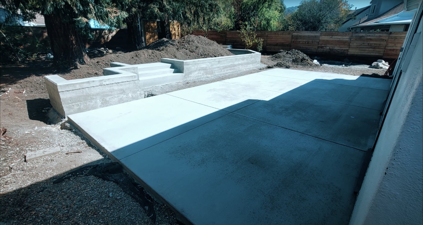 Residential concrete installation in Taunton, MA